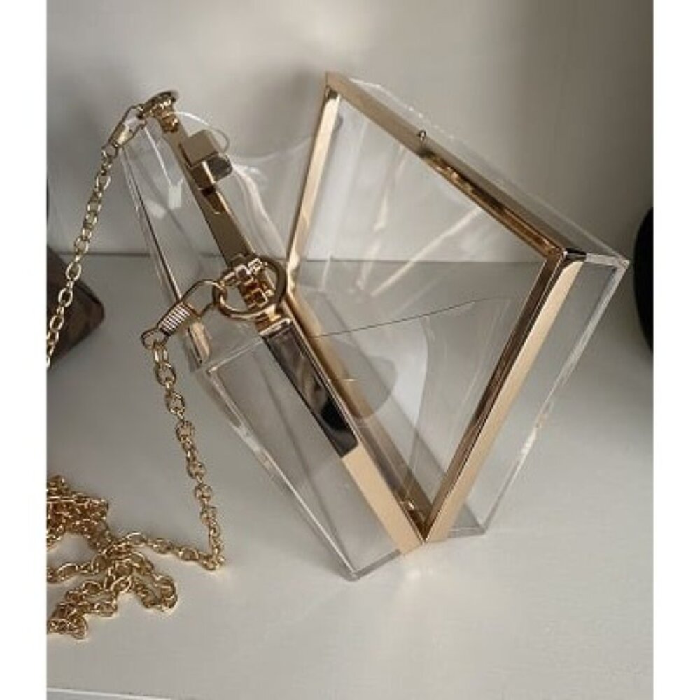 New Clear Purse For Women Acrylic Clear Clutch Bag,Acrylic Purses Clear Clutch View 2